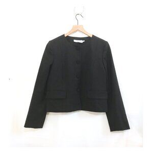 MM LaFleur Aniya Crop Jacket Sample, Luxe Wool in Black - Size 4 - NWT